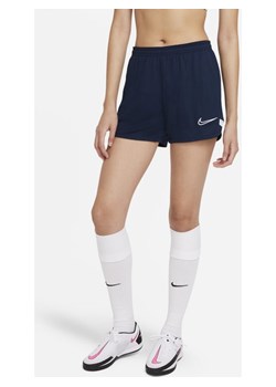 Damskie dzianinowe spodenki piłkarskie Nike Dri-FIT Academy - Niebieski ze sklepu Nike poland w kategorii Szorty - zdjęcie 126289090