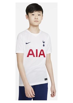 Koszulka piłkarska dla dużych dzieci Tottenham Hotspur 2021/22 Stadium (wersja domowa) - Biel ze sklepu Nike poland w kategorii T-shirty chłopięce - zdjęcie 126289400