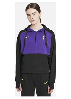 Damska dzianinowa bluza piłkarska z kapturem Nike Dri-FIT Tottenham Hotspur - Czerń ze sklepu Nike poland w kategorii Bluzy damskie - zdjęcie 126289850
