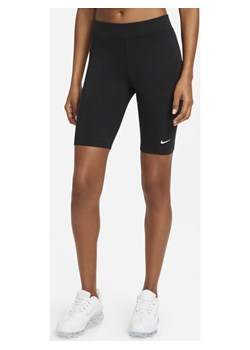 Spodenki damskie do jazdy na rowerze ze średnim stanem Nike Sportswear Essential - Czerń ze sklepu Nike poland w kategorii Szorty - zdjęcie 126290513