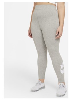Damskie legginsy z wysokim stanem Nike Sportswear Essential (duże rozmiary) - Szary ze sklepu Nike poland w kategorii Spodnie damskie - zdjęcie 126292410