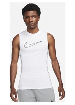 Męska koszulka bez rękawów o przylegającym kroju Nike Pro Dri-FIT - Biel ze sklepu Nike poland w kategorii T-shirty męskie - zdjęcie 126292922