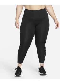 Damskie legginsy 7/8 do biegania ze średnim stanem Nike Swoosh Run (duże rozmiary) - Czerń ze sklepu Nike poland w kategorii Spodnie damskie - zdjęcie 126295252