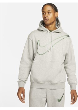 Męska dzianinowa bluza z kapturem Nike Sportswear - Szary ze sklepu Nike poland w kategorii Bluzy męskie - zdjęcie 126295720