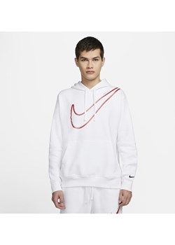 Męska dzianinowa bluza z kapturem Nike Sportswear - Biel ze sklepu Nike poland w kategorii Bluzy męskie - zdjęcie 126295721
