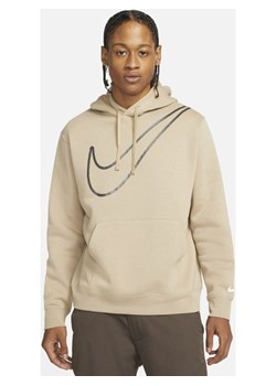 Męska dzianinowa bluza z kapturem Nike Sportswear - Brązowy ze sklepu Nike poland w kategorii Bluzy męskie - zdjęcie 126295722
