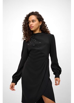 Sukienka ORSAY z długimi rękawami czarna mini tkaninowa na co dzień dopasowana 