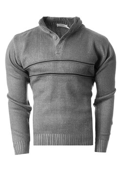 Ciepły Sweter/bluza 2114 szary ze sklepu Risardi w kategorii Swetry męskie - zdjęcie 126799641