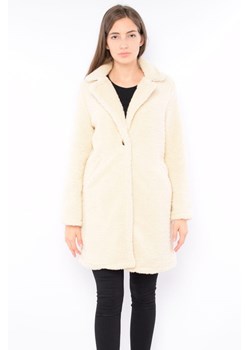 płaszcz damski kremowy ze sklepu Royal Shop w kategorii Futra damskie - zdjęcie 126814363