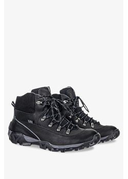 Czarne buty trekkingowe sznurowane waterproof polska skóra Windssor TR-2 ze sklepu Casu.pl w kategorii Buty trekkingowe męskie - zdjęcie 126844364