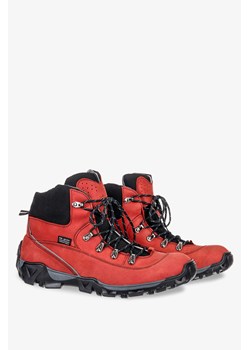 Czerwone buty trekkingowe sznurowane waterproof POLSKA SKÓRA Windssor TR-2 ze sklepu Casu.pl w kategorii Buty trekkingowe męskie - zdjęcie 126844370