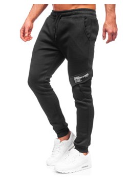 Czarne bojówki spodnie męskie joggery dresowe Denley HW2173 ze sklepu Denley w kategorii Spodnie męskie - zdjęcie 126884871