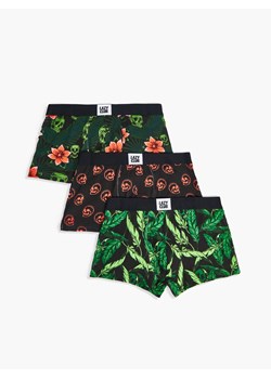 Cropp - 3 pack bokserek z nadrukiem - różowy ze sklepu Cropp w kategorii Majtki męskie - zdjęcie 126887650