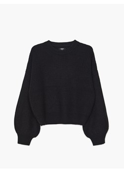 Cropp - Dzianinowy sweter - czarny ze sklepu Cropp w kategorii Swetry damskie - zdjęcie 126961770