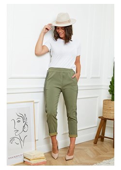 Spodnie w kolorze khaki ze sklepu Limango Polska w kategorii Spodnie damskie - zdjęcie 126985394