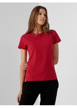 T-shirt gładki damski - bordowy ze sklepu OUTHORN w kategorii Bluzki damskie - zdjęcie 126991444