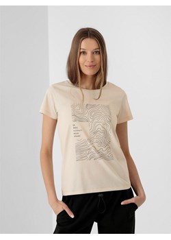 T-shirt z nadrukiem damski ze sklepu OUTHORN w kategorii Bluzki damskie - zdjęcie 126991783