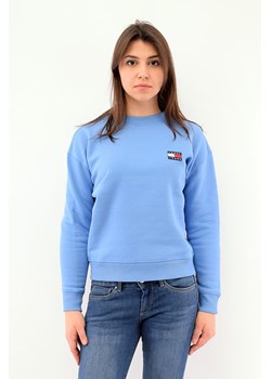 bluza damska tommy jeans dw0dw07786 niebieska ze sklepu Royal Shop w kategorii Bluzy damskie - zdjęcie 127066051