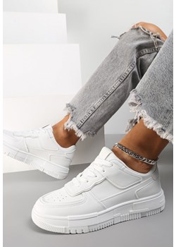 Buty sportowe damskie Renee sneakersy białe sznurowane 