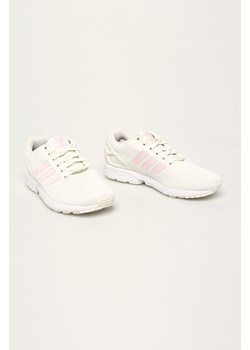 Buty sportowe damskie białe Adidas Originals zx sznurowane na płaskiej podeszwie 