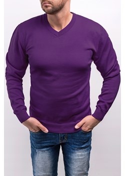 bluza/ sweter męski 2200 - fiolet ze sklepu Risardi w kategorii Swetry męskie - zdjęcie 127216950