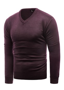 Sweter męski 2200a - bordo ze sklepu Risardi w kategorii Swetry męskie - zdjęcie 127216962