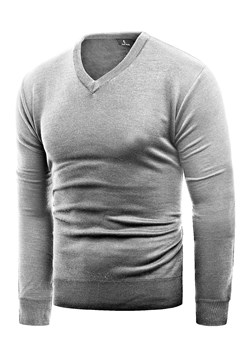 Sweter męski 2200a - szary ze sklepu Risardi w kategorii Swetry męskie - zdjęcie 127216994
