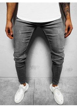 Spodnie jeansowe męskie szare OZONEE E/1234SP ze sklepu ozonee.pl w kategorii Jeansy męskie - zdjęcie 127223784