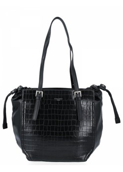 Torebka Shopper Bag David Jones Czarna CM6221 (kolory) ze sklepu PaniTorbalska w kategorii Torby Shopper bag - zdjęcie 127263051