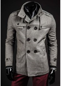 Płaszcz męski szary Denley 8857B ze sklepu Denley w kategorii Płaszcze męskie - zdjęcie 127297212