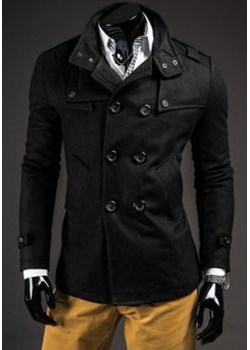 Płaszcz męski czarny Denley 8857B ze sklepu Denley w kategorii Płaszcze męskie - zdjęcie 127297213