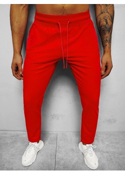 Spodnie dresowe męskie czerwone b/18203022 ze sklepu ozonee.pl w kategorii Spodnie męskie - zdjęcie 127333701