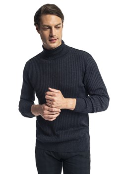 Granatowy sweter typu golf Recman Weston ze sklepu Eye For Fashion w kategorii Swetry męskie - zdjęcie 127371932