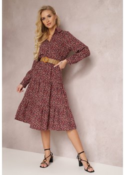 Bordowa Sukienka Iphastis ze sklepu Renee odzież w kategorii Sukienki - zdjęcie 127372121