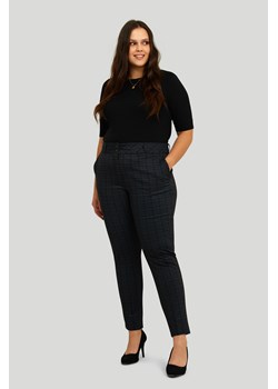 Eleganckie spodnie z nadrukiem w kratę ze sklepu Greenpoint.pl w kategorii Spodnie damskie - zdjęcie 127378212