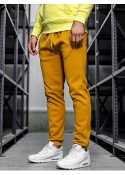 Spodnie męskie joggery dresowe camelowe Denley CK01 ze sklepu Denley w kategorii Spodnie męskie - zdjęcie 127378353