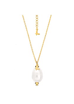 Naszyjnik srebrny pozłacany z perłą naturalną ze sklepu SADVA w kategorii Naszyjniki - zdjęcie 127407673