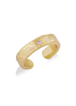 pierścionek z cyrkonią i gwiazdką, pozłacany ze sklepu ANIA KRUK w kategorii Pierścionki - zdjęcie 127410924