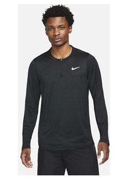 Męska koszulka do tenisa z zamkiem 1/2 NikeCourt Dri-FIT Advantage - Czerń ze sklepu Nike poland w kategorii T-shirty męskie - zdjęcie 127451172