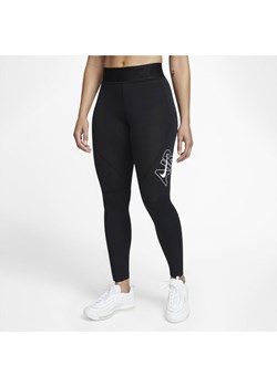 Damskie legginsy z wysokim stanem i grafiką Nike Air - Czerń ze sklepu Nike poland w kategorii Spodnie damskie - zdjęcie 127451280