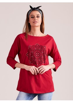 Bluzka damska Sheandher.pl z długim rękawem wiosenna z elastanu z okrągłym dekoltem 