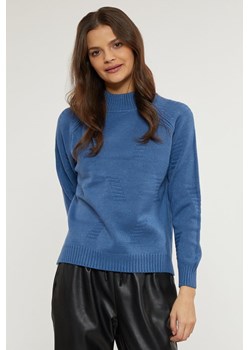Sweter damski z delikatnym wzorem ze sklepu MONNARI w kategorii Swetry damskie - zdjęcie 127700310