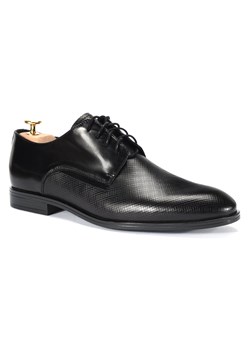 Czarne półbuty wizytowe BORYS ze sklepu Domenoshoes w kategorii Buty eleganckie męskie - zdjęcie 127705751