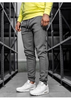 Spodnie męskie joggery dresowe grafitowe Denley CK01 ze sklepu Denley w kategorii Spodnie męskie - zdjęcie 127758270