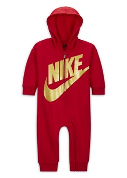Pajacyk z zamkiem na całej długości dla niemowląt (0–9 M) Nike - Czerwony ze sklepu Nike poland w kategorii Odzież dla niemowląt - zdjęcie 127767573