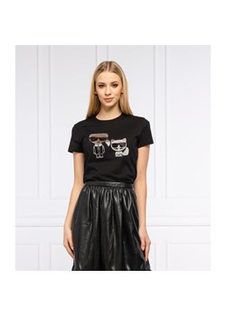 Karl Lagerfeld T-shirt | Regular Fit ze sklepu Gomez Fashion Store w kategorii Bluzki damskie - zdjęcie 127907783