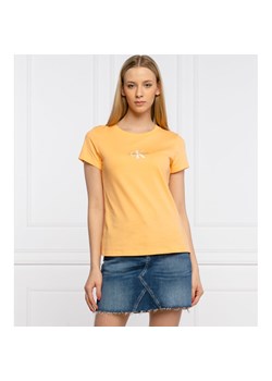 CALVIN KLEIN JEANS T-shirt | Slim Fit ze sklepu Gomez Fashion Store w kategorii Bluzki damskie - zdjęcie 127940150