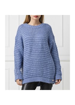 Sweter damski niebieski My Twin z okrągłym dekoltem 