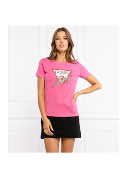 GUESS JEANS T-shirt ICON | Regular Fit ze sklepu Gomez Fashion Store w kategorii Bluzki damskie - zdjęcie 127940683
