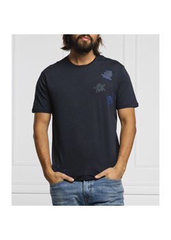 T-shirt męski czarny Armani Exchange casual z krótkim rękawem 